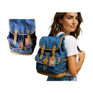 Emma & Chloe Vinyl Trim Backpack
